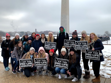 The Marist Pro-Life club at the 2020 March for Life in Washington, DC.