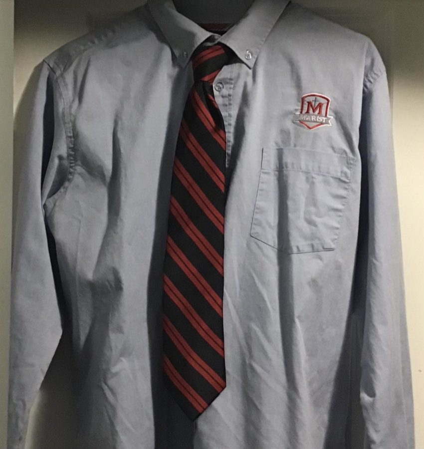 The+former+Marist+dress+code+for+males+of+a+shirt+and+tie.+