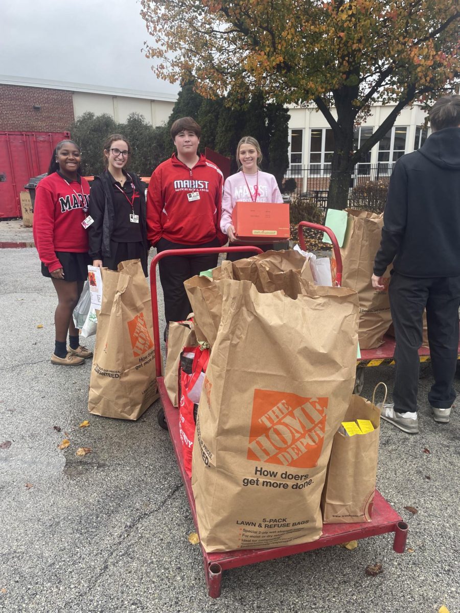 Seniors load donations for local food pantries 