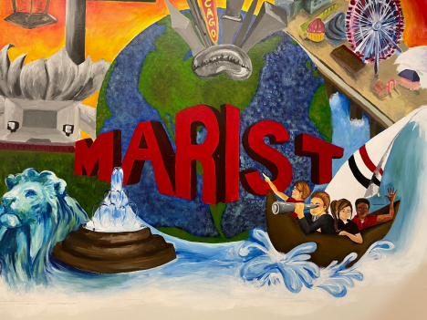 Mural painted by Ana Paterno, a graduate of the Class of 2010 