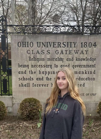 Erin Julian at her chosen college, University of Ohio