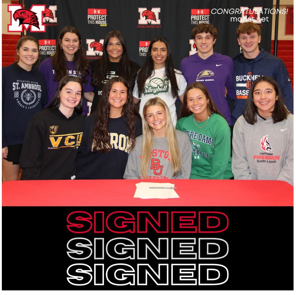 Marist seniors signed to play their sport in college (Credit: Marist Instagram)