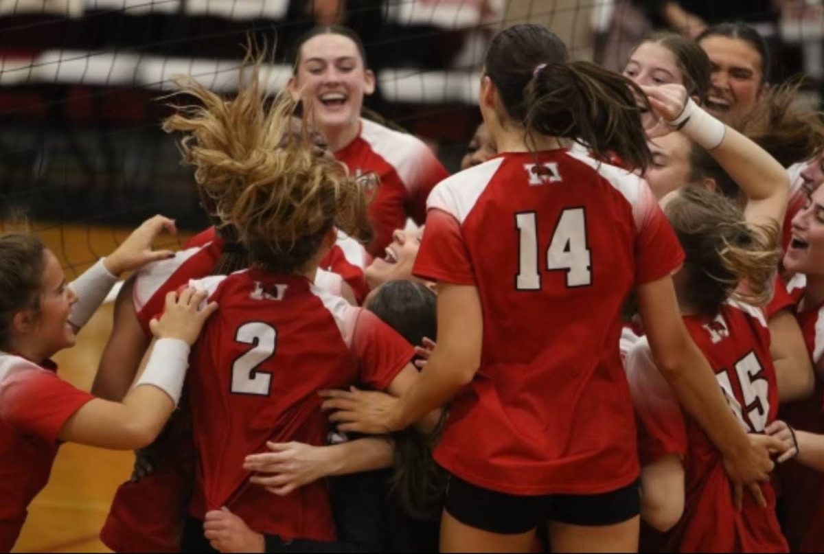 Girls Volleyball team after winning state 
(Credit: Marist Instagram) 


