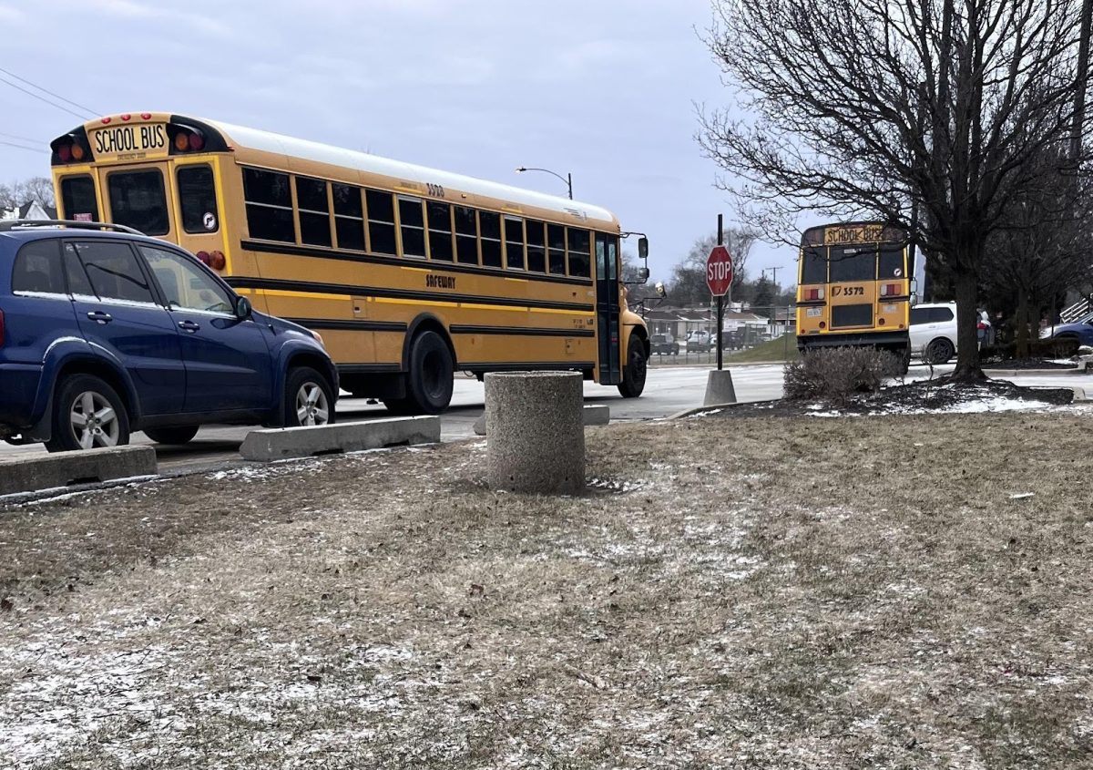 Safeway bus before leaving Marist at the end of the school day