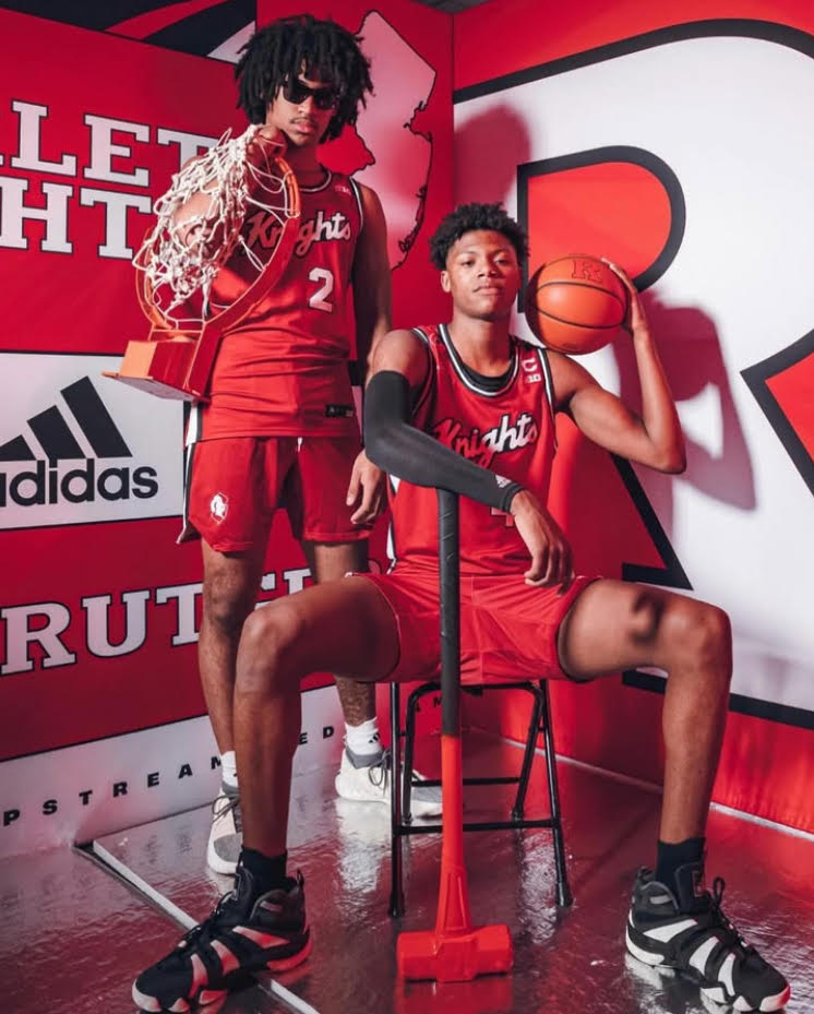 Rutgers freshmen Dylan Harper (left) and Ace Bailey (right) during a photo shoot with Slam Basketball magazine (Credit: @slam_hs Instagram)