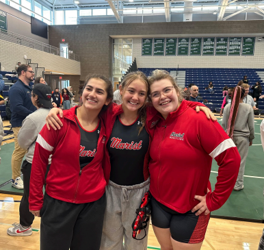 Sam Fontaine, Izzy Locastio, and Abby Parker after qualifying for state (Credit: Sarah Parker)