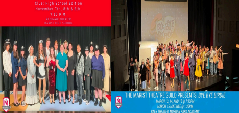 Marist Theater Guild in "Clue" and "Bye Bye Birdie" (Credits: Marist Instagram)