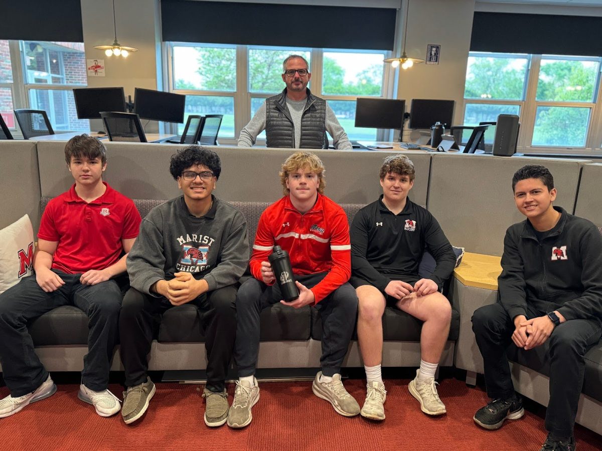 OmniShake founders Sean Carroll, Sameer Tadros, Colin Vucko, Danny Kelly, Devin Feliciano and Mr. Tim Mulcahy (Credit: Allie Bowes)