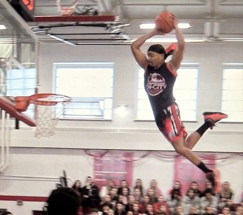The Chi-Town Tumblers wow the crowd at the winter pep rally Friday