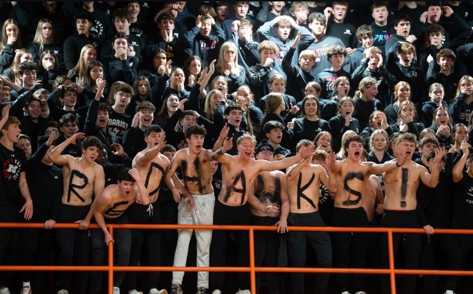 Student section at the Battle of Pulaski January 20 (Credit: @flicksbykarm)
