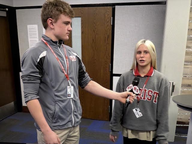 MHS News Reporter Matthew Farritor interviews Ella Brouwer about the basketball state title