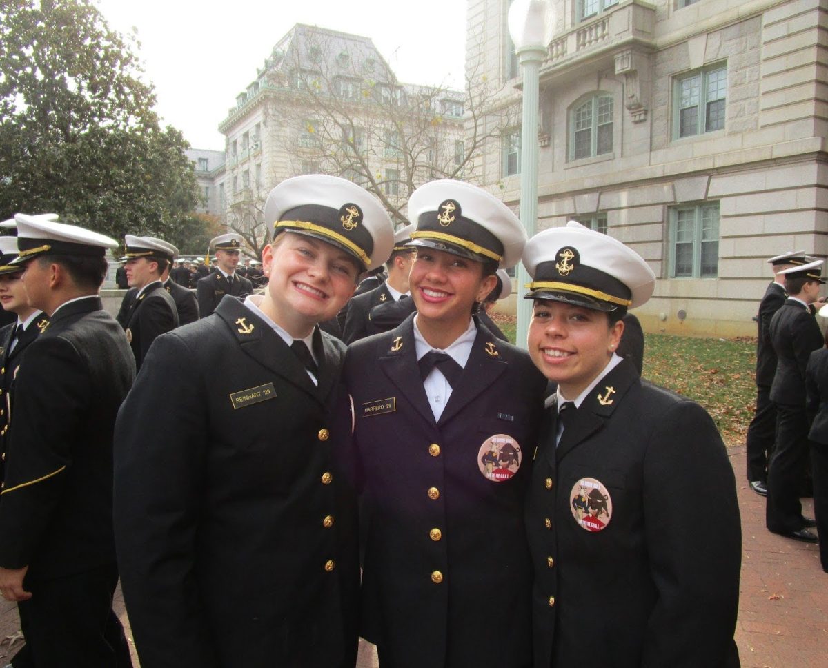 Neila (Right) pictured alongside her fellow midshipmen