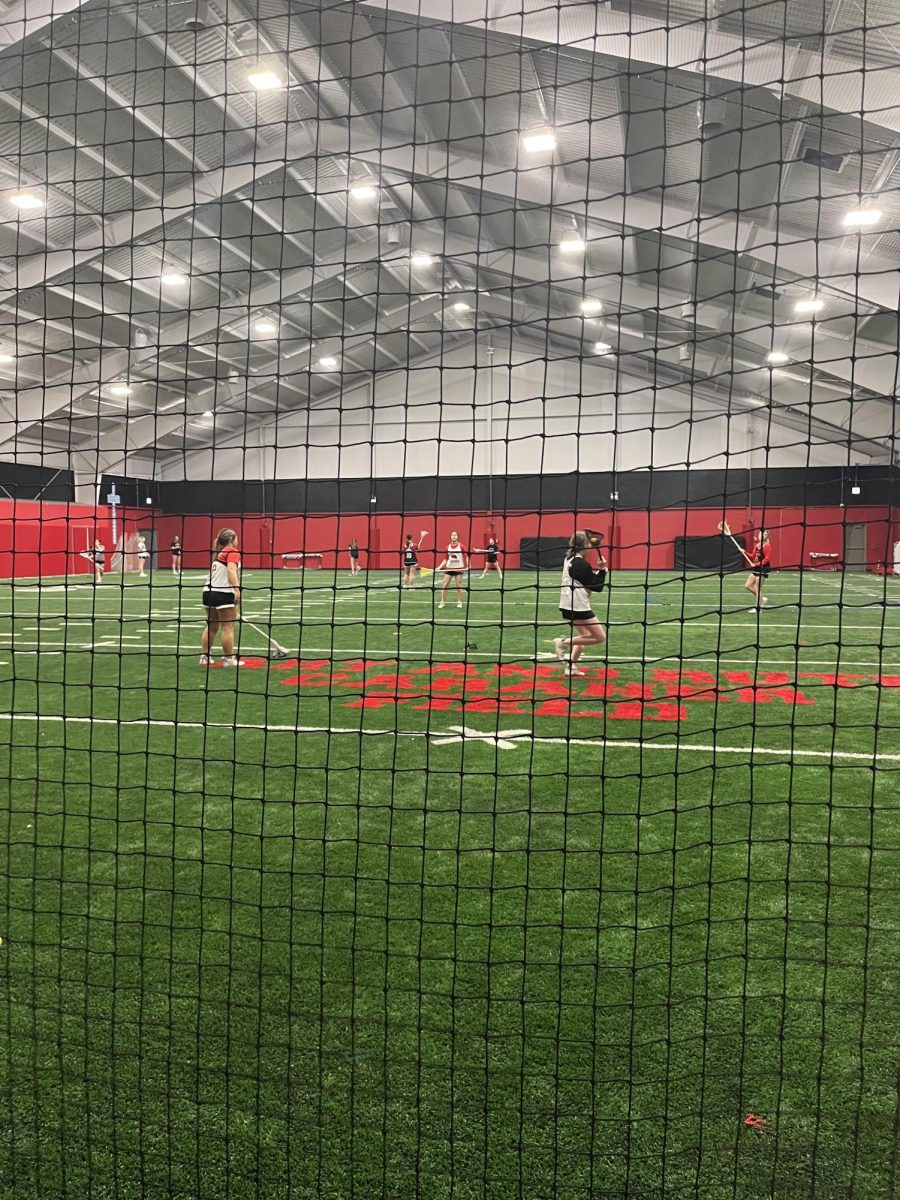 Marist girls practicing before open gym begins