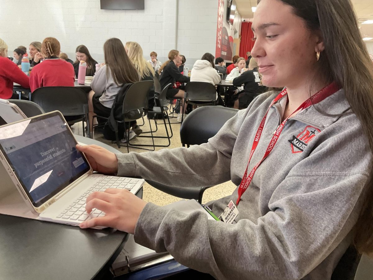 Junior Katherine Czerwinski on the college app called Scoir