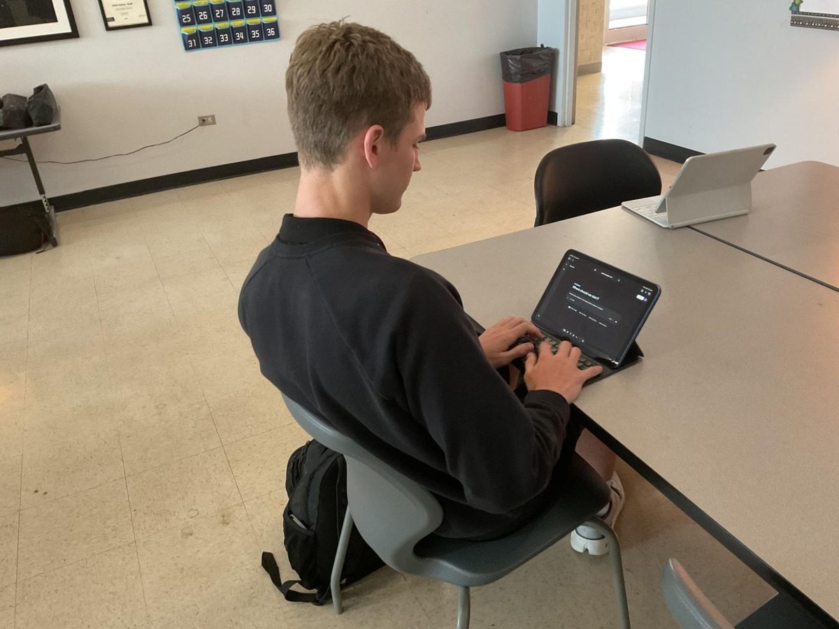 Junior Kevin Curley using AI