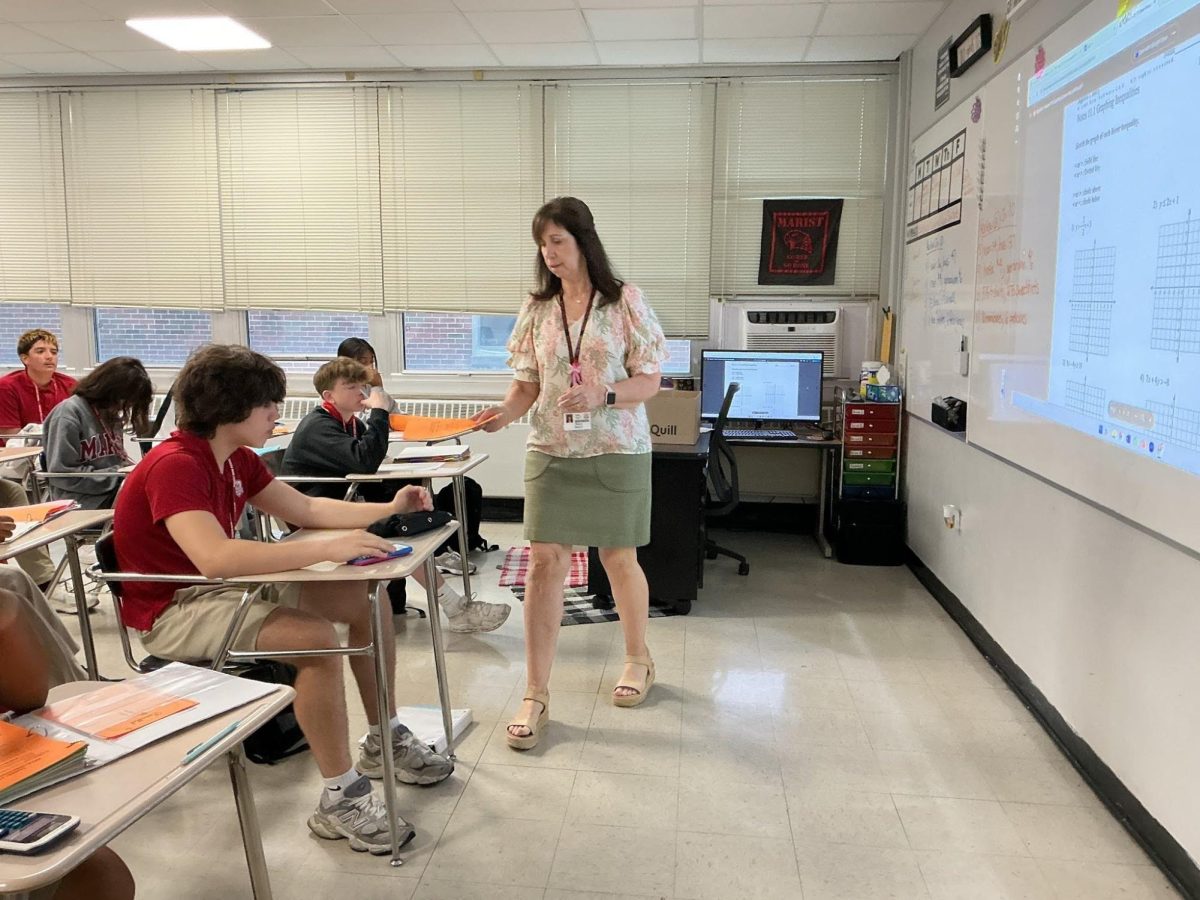  Mrs. Barry teaching freshman math