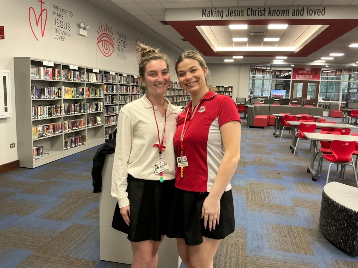 Seniors Abby McClorey and Madelyn Staresinich